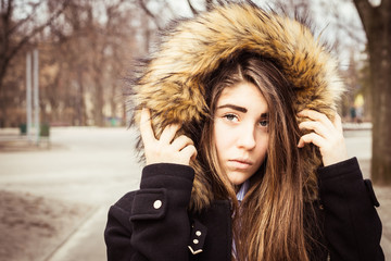 Portrait of a teenage girl outdoor