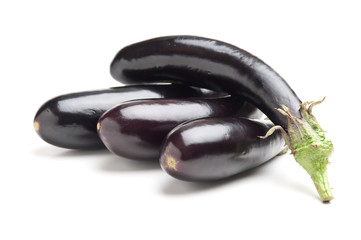 aubergines isolated on white background