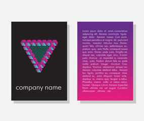 Set of colorful holographic cards. Abstract vector invitations with holographic elements.