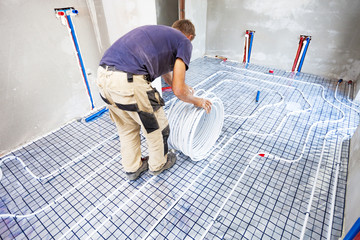 Pipefitter mounted Underfloor heating