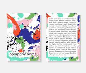 layout,leaflet,text,company,Front page and back page. Easy to use and edit.Collections of design elements.