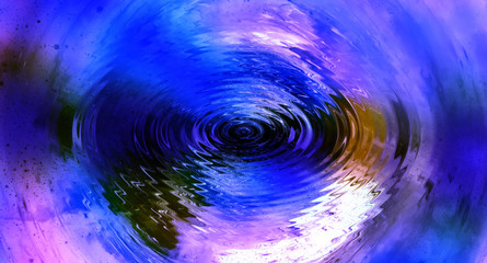 circles on water surface, graphic design, computer graphic.