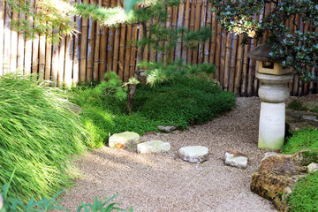japanese garden with sand