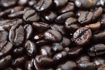 roasted coffee beans as background