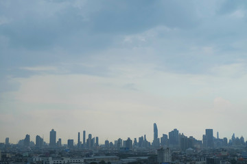 Beautiful view of city with blue sky.