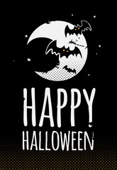 Vector happy Halloween greeting card