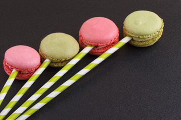 French delicious dessert macaroons