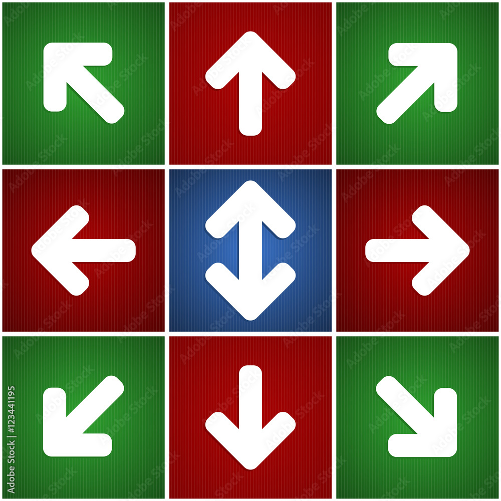 Aufkleber set of colorful web arrow icons
