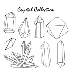 Modern abstract design poster, cover, card design.Set of creative cards and posters with geometric outline shapes and crystals. Trendy hipster logotypes.