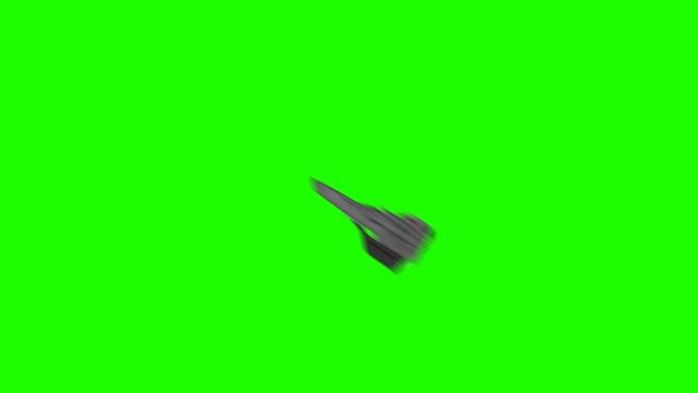3D Animation of a Spacecraft in Different Stunts and Angles on a Green Screen