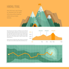 Trekking and hiking concept.