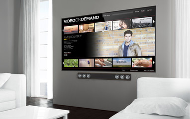 Big screen television video on demand