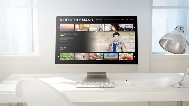 workspace background computer video on demand
