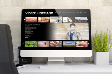 workspace with video on demand