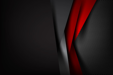 Abstract background dark with carbon fiber texture vector illust © Kaikoro