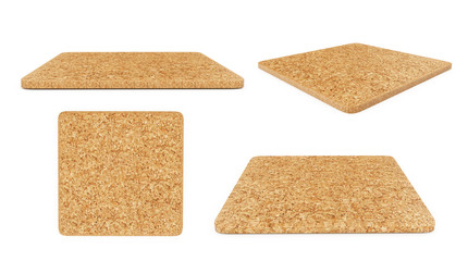 Heat cork isolated 3d render set