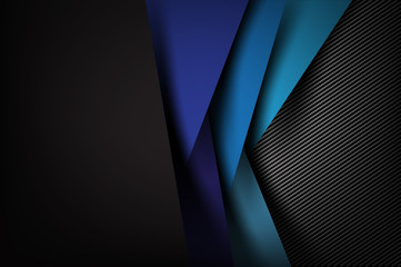 Abstract background dark with carbon fiber texture vector illust