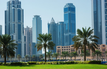 Fototapeta na wymiar Modern buildings in Dubai