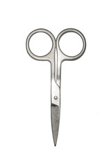 Metal scissors isolated on white background