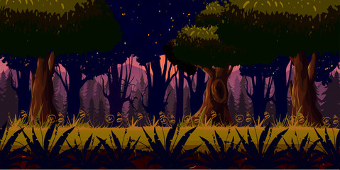 Mystery Dark Forest Background