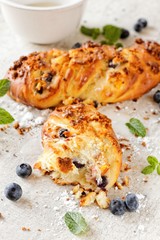Blueberry and peach buns