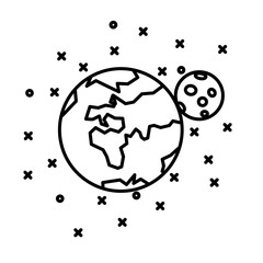 Flat Earth, Moon and stars