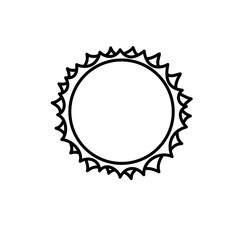 Flat style Sun illustration