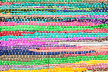 multicolor mat handmade, patchwork, great background or texture for your project