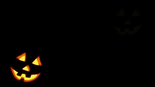 halloween pumpkins in the dark