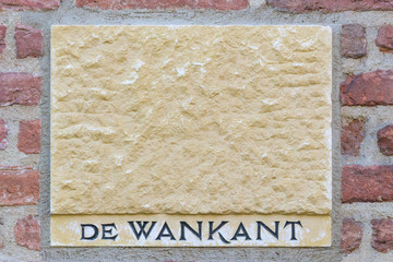 Stone plaque with wane edge