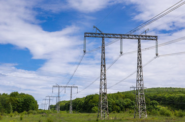 Fototapeta premium High voltage towers