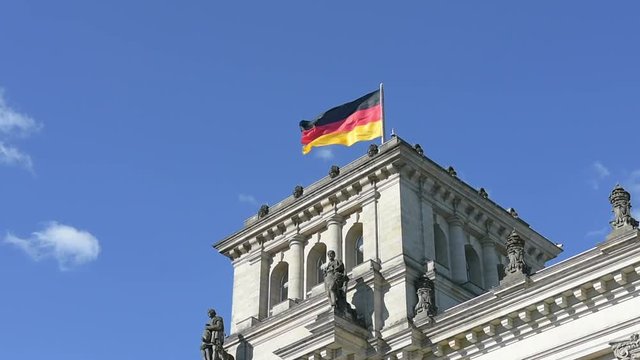 A view of the german flag in the sky
