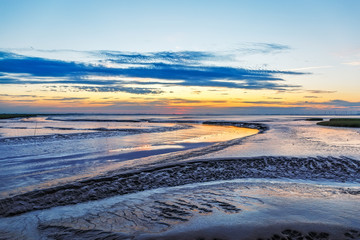 Wattenmeer an der Deutsch-Niederländischen Grenze