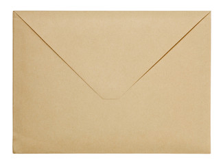 Brown envelope isolated on white