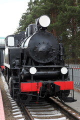 Fototapeta na wymiar old style train in railroad
