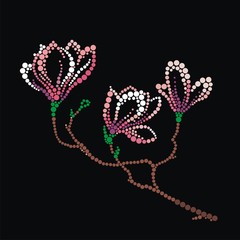 Branch with blossoming flowers