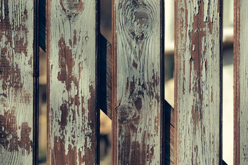Old distant boarded fence