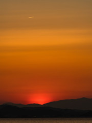 Sunset over mountains