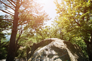 Dovbush rocks, group of natural and man-made structures carved o