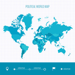 Fototapeta na wymiar World map infographic. Vector illustration.