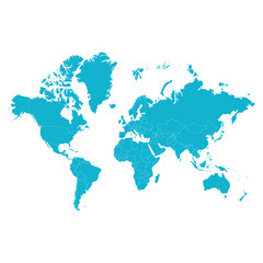 Fototapeta na wymiar World map. Vector illustration.