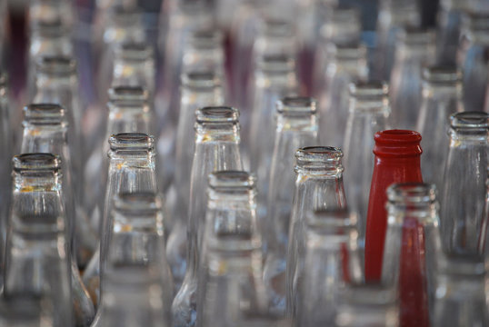 Ring Toss Bottles At A Carnival