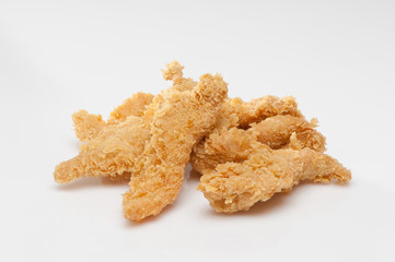 chicken pieces in bread crumbs