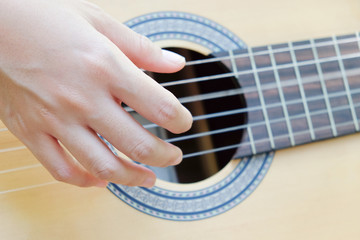 playing guitar