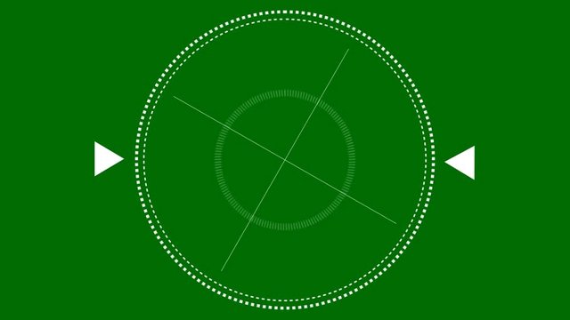 Sniper Lock on Target HUD on a Green Screen Background