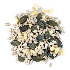 Mixed Seeds isolated on white