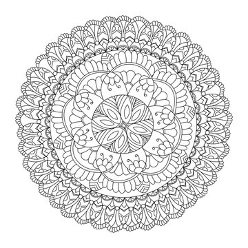 recommend clip art: Mandala coloring book vector illustration