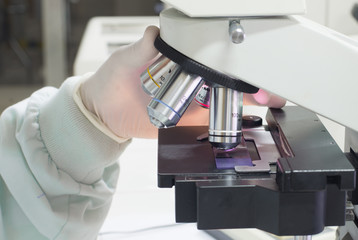 scientist with equipment and science experiments