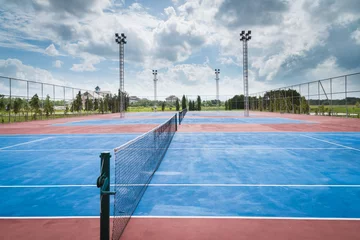 Deurstickers tennis court © somchaichoosiri