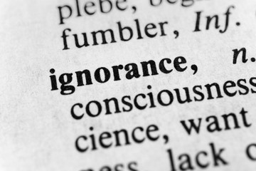 Obraz premium Ignorance